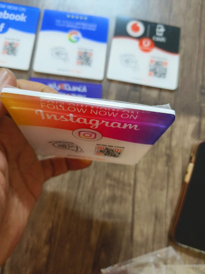 Coaster acrylic 10x10cm NFC + Qr Dynamic changeable