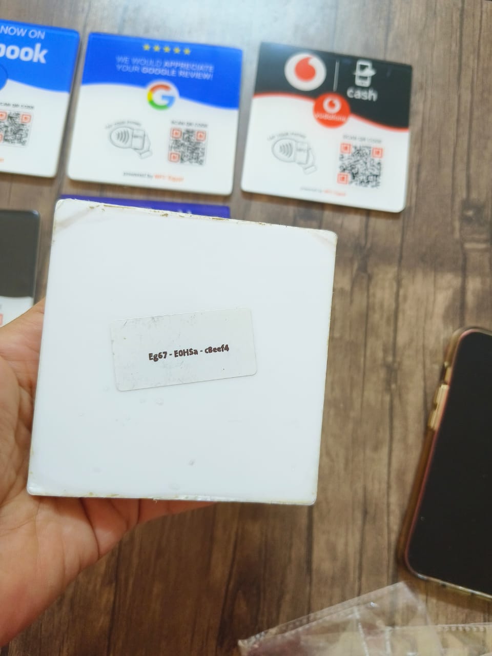 Coaster acrylic 10x10cm NFC + Qr Dynamic changeable