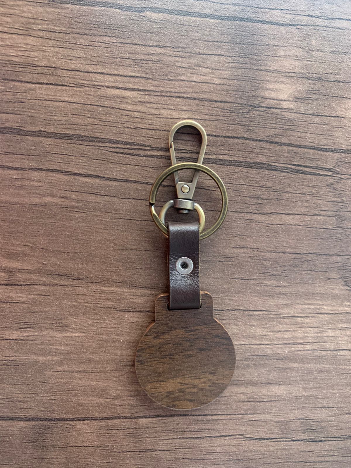 NFC Egypt Keychain - Share Everything Handmade wood (Darken Brown) Chip Model 13.56Mhz